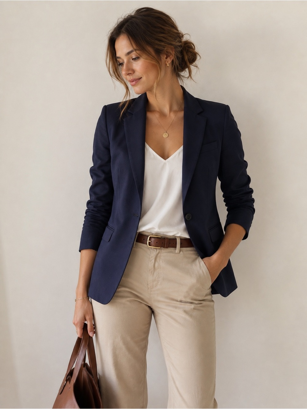 RW&CO. Navy Blue Tailored Blazer Women’s Size 8